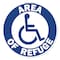 Signmission Area Of Refuge 16in Non-Slip Floor Marker, 16" x 16", FD-2-C-16-99969 FD-2-C-16-99969 - alternate 1